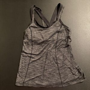 Lululemon Heathered Black Free to Be Serene Tank Top - Size 8
